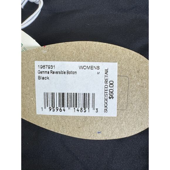 Prana Swimsuit Bottom Gemma Black Reversible M Bikini Athletic Comfortable - Picture 5 of 8